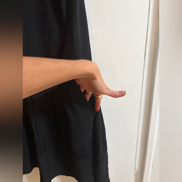 Black cotton/silk/lace tunic sz Large/XL - Picture 5 of 9